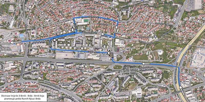 OBAVIJEST IZ PROMETA Mijenja se trasa linije broj 3