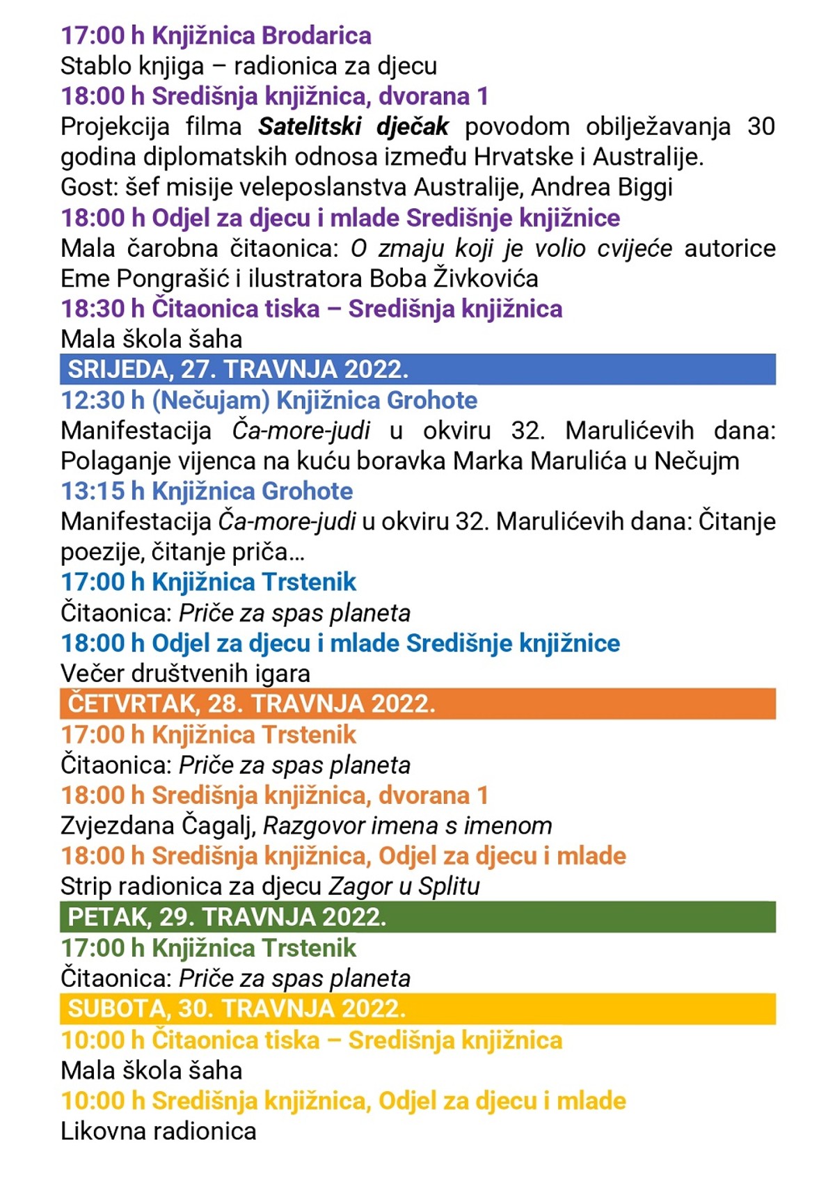 'UPOZNAJ SPLITSKE FILMAŠE' Projekcija 'Cimerice' u Gradskoj knjižnici Marka Marulića