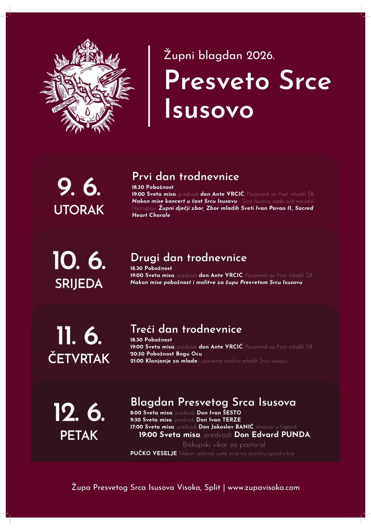Župa na Visokoj u Splitu slavi svoj blagdan, poseban doprinos dat će Filipinci