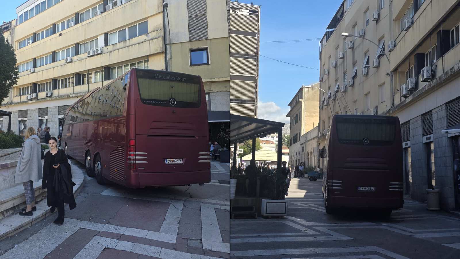 Austrijski autobus zalutao pred splitski HNK: Prizor koji se ne viđa svaki dan