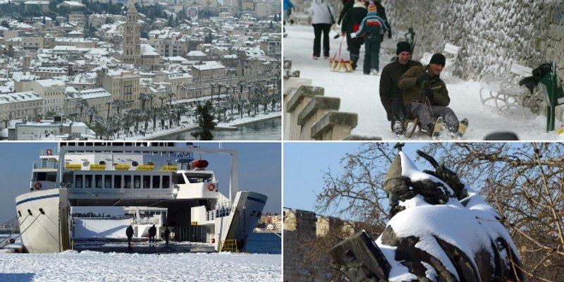 FOTOGALERIJA Prije 14 godina snijeg je zatrpao Split i paralizirao grad, prisjetite se kako je bilo