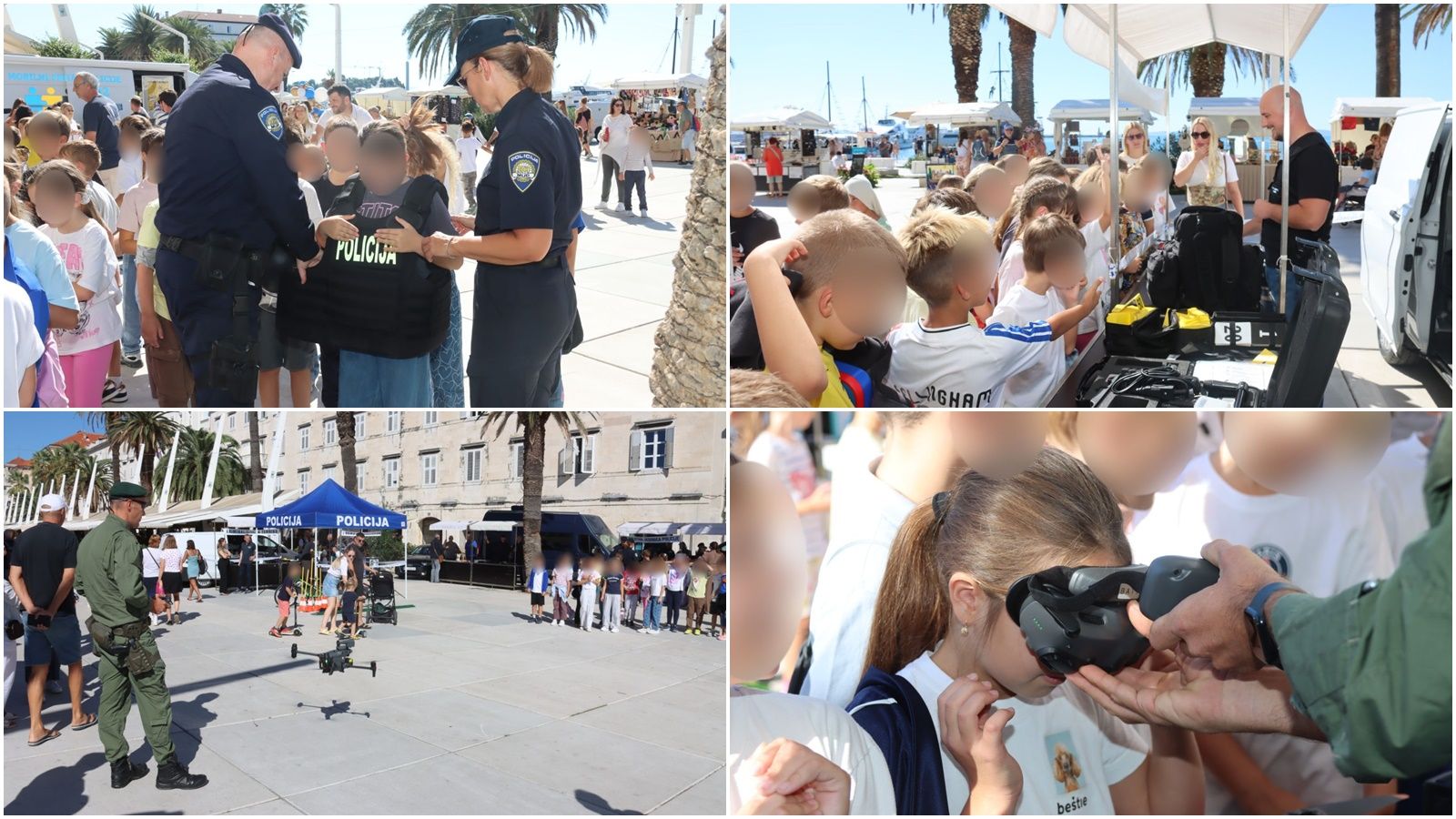 FOTOGALERIJA Riva puna dječjeg smijeha: Policijski psi i dron bili glavne zvijezde