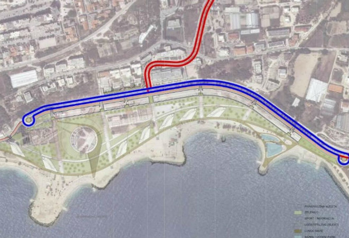 Novi izgled žnjanskog platoa: 'Nestaje cijeli red kafića uz more, a predviđene su zelene površine, sportski tereni, nova cesta...'
