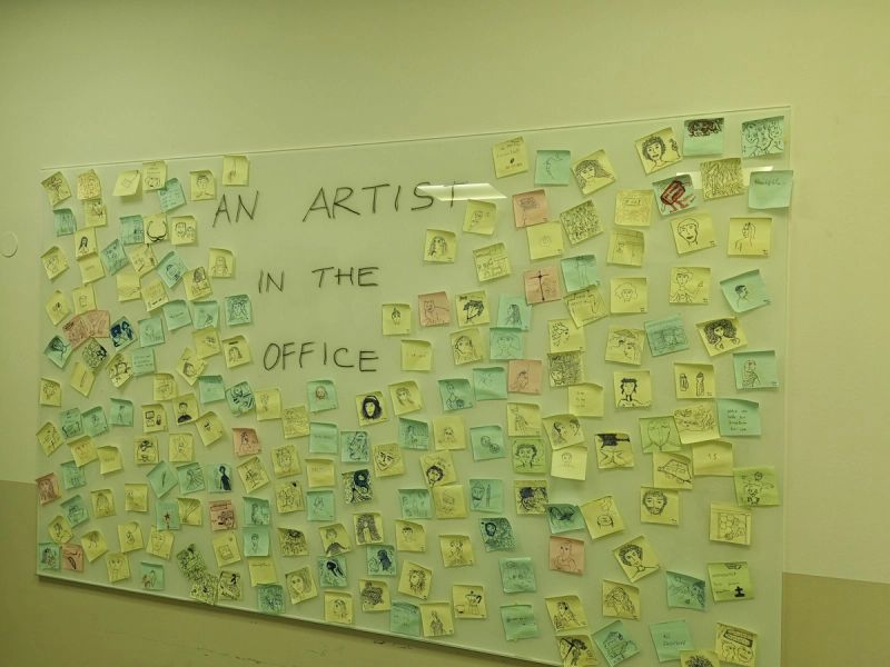 ARTIST IN THE OFFICE Rođendanski happening Dina Grčića