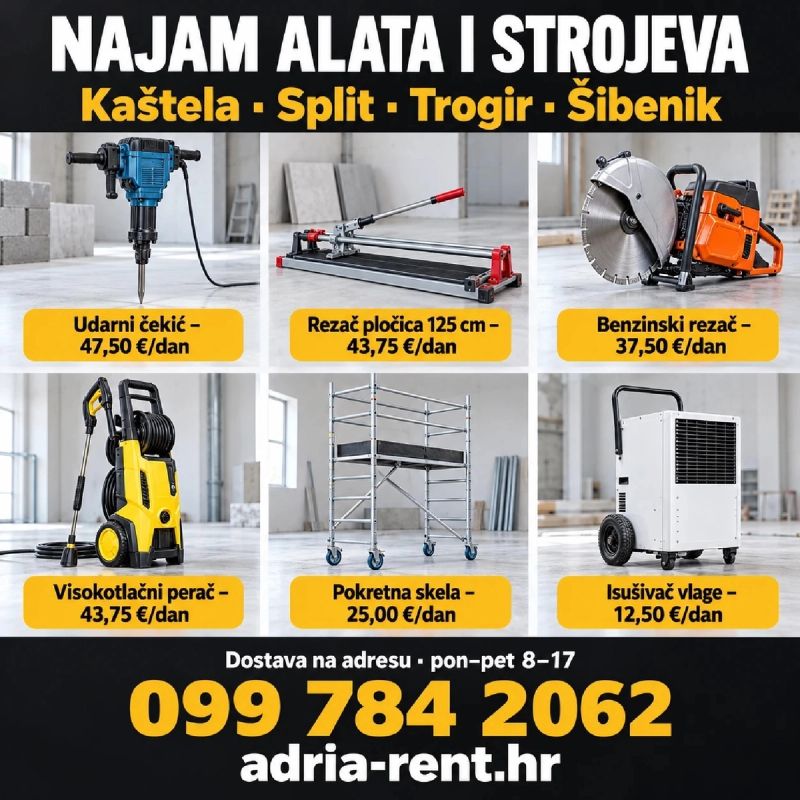 Nova firma u Kaštelima: Alat koji stoji kod drugih ide u najam, zarada pola-pola