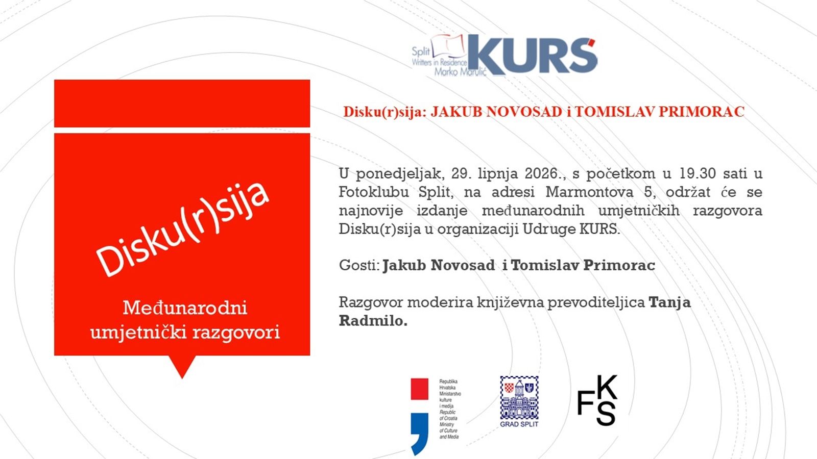 Jakub Novosad i Tomislav Primorac u Disku(r)siji otvaraju teme kulture, stand-upa, nacionalnih stereotipa i svakodnevice