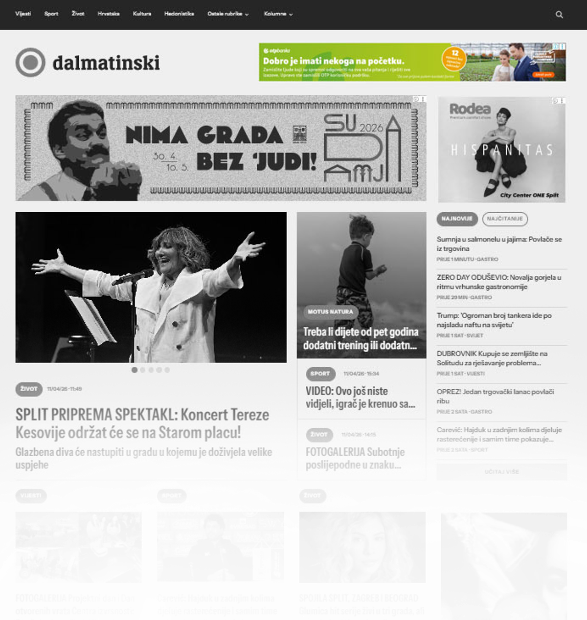 Cjenik oglašavanja na Dalmatinskom portalu