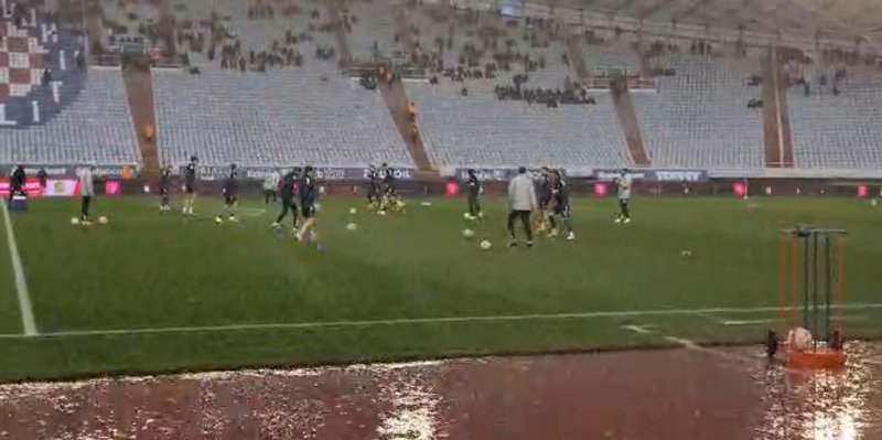 VIDEO: Pljusak uoči utakmice, pogledajte kako je na Poljudu