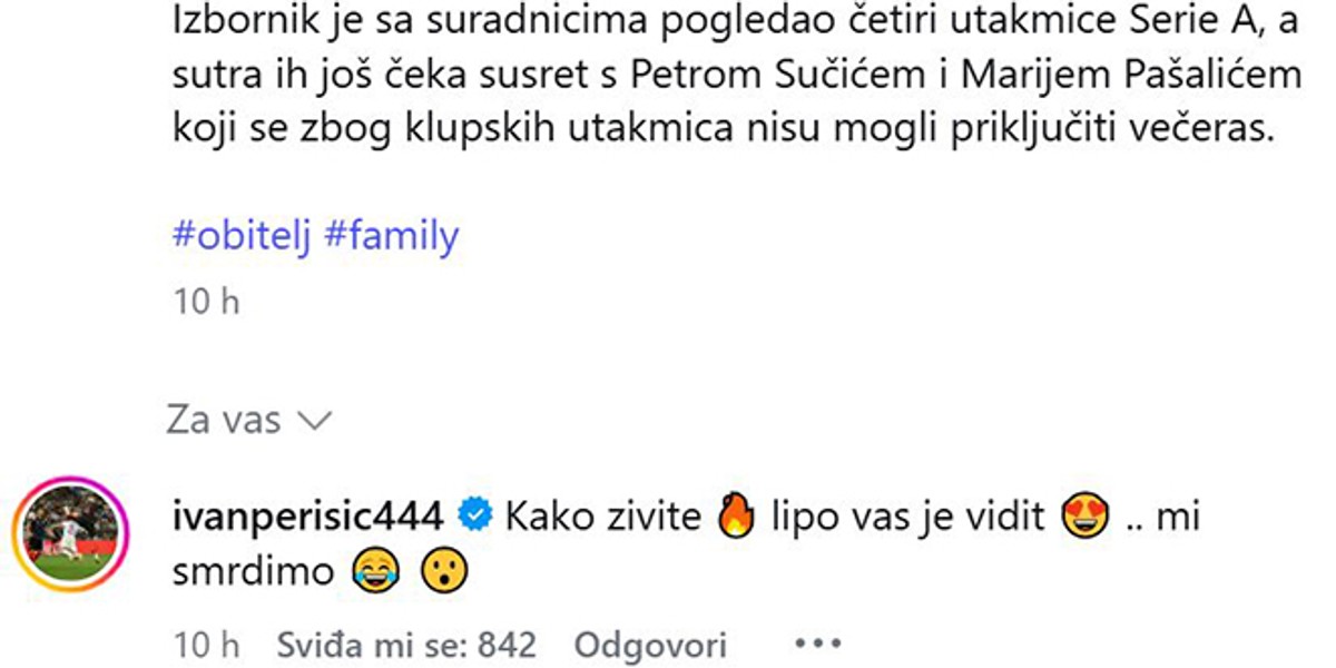 Dalić na večeri s reprezentativcima, Perišićev komentar ukrao 'show'