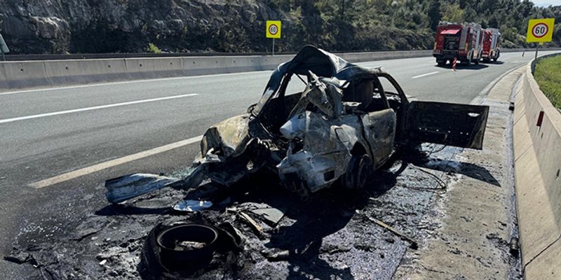 VIDEO Planuo auto na brzoj cesti Solin-Klis, prekinut promet prema Splitu