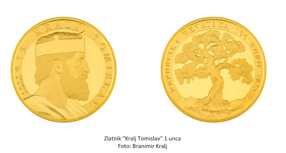 Lik kralja Tomislava krasi novu kovanicu Hrvatske kovnice novca
