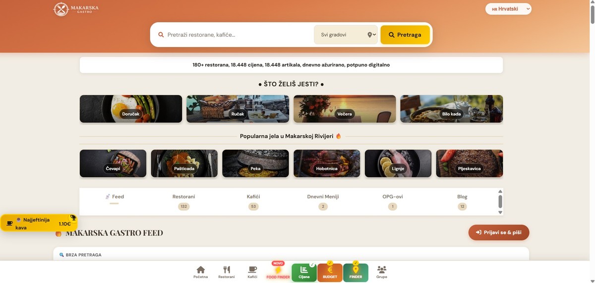 Širi se digitalni gastronomski vodič Makarske rivijere, jedan ga aspekt čini posebnim 