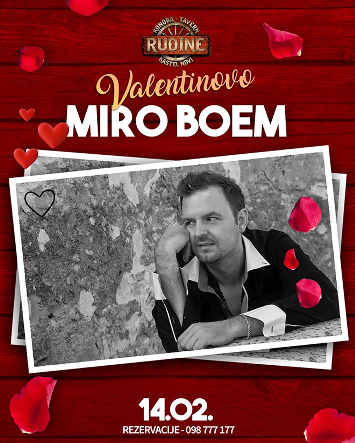 KONOBA RUDINE Miro Boem nastupa za Valentinovo