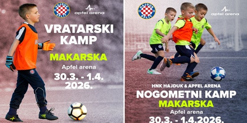 MAKARSKA: HNK Hajduk organizira Nogometni kamp u Apfel Areni