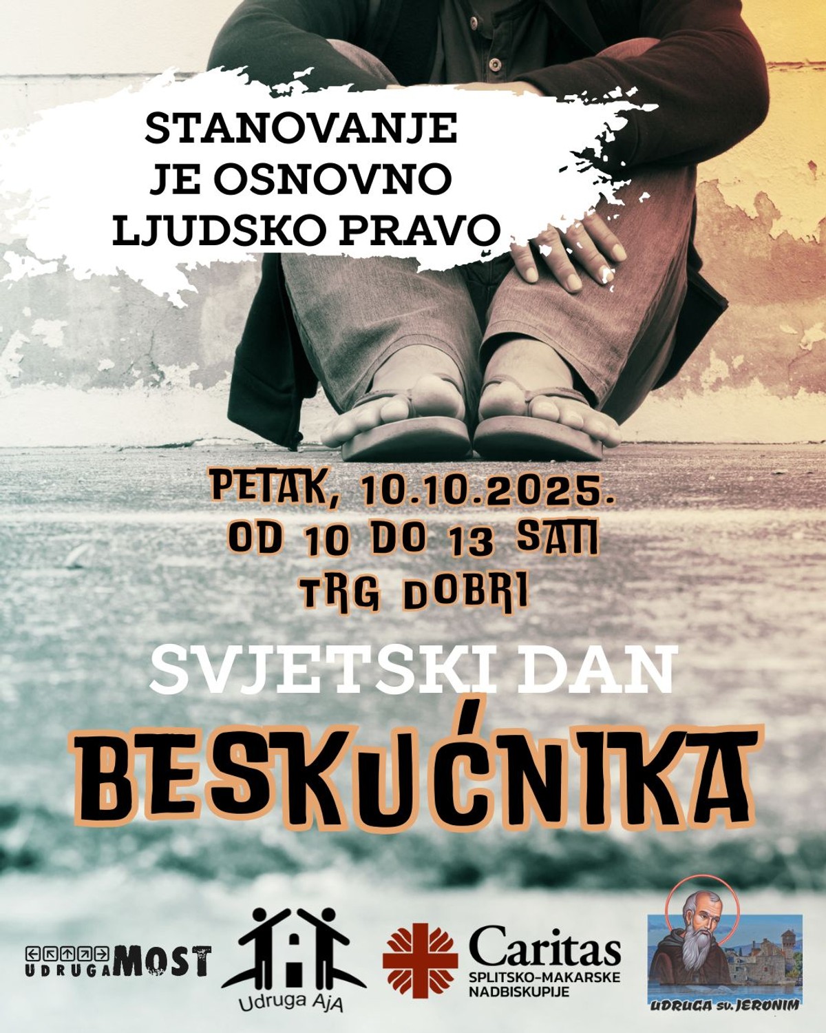 TRG DOBRI Svjetski dan beskućnika obilježit će se i u Splitu