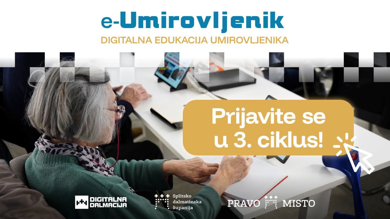 Otvorene prijave za treći ciklus županijske digitalne edukacije e-Umirovljenik