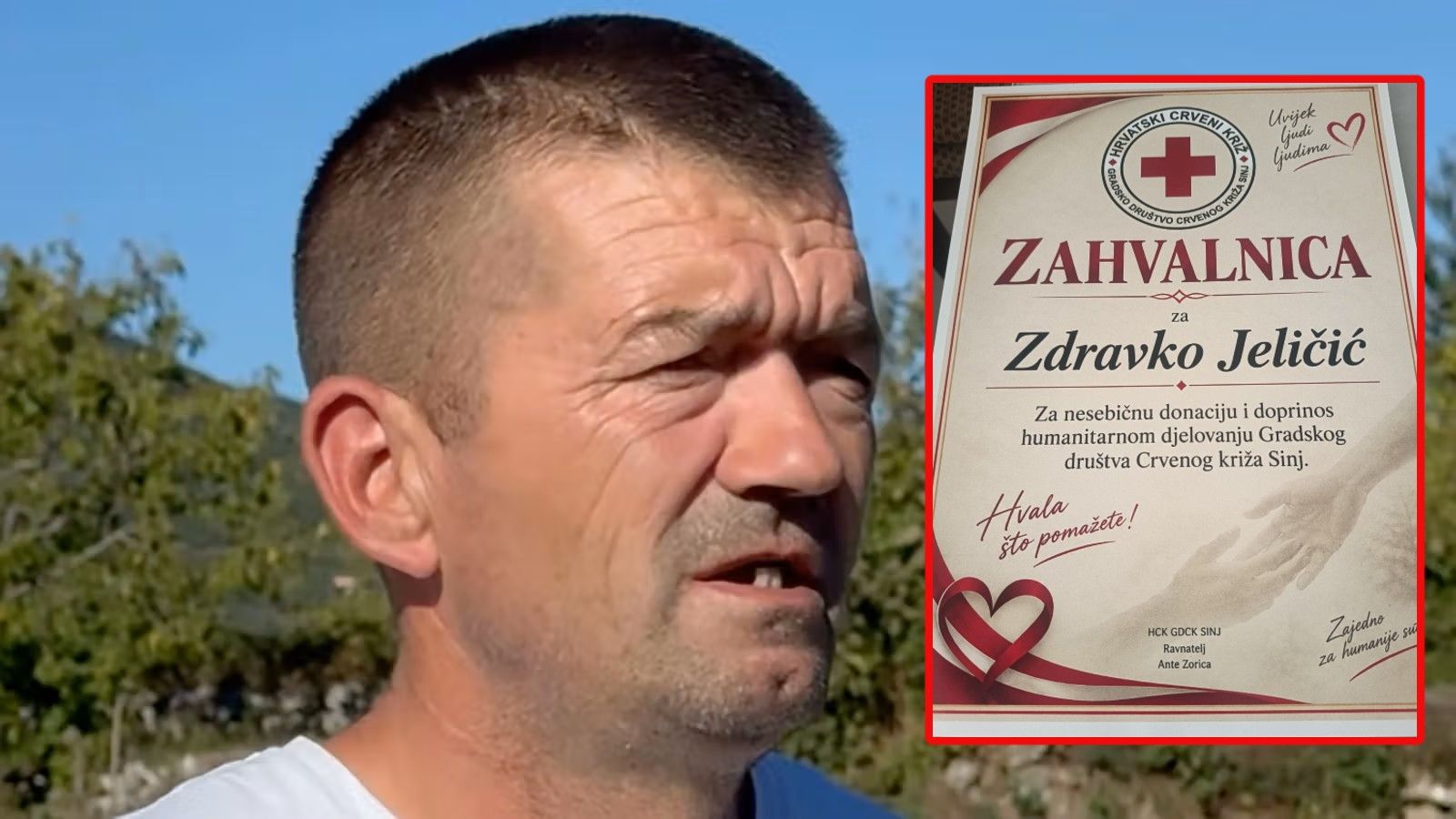 Zdravko iz Muća opet donirao krumpire: Za 400 kila stigla mu i posebna zahvalnica