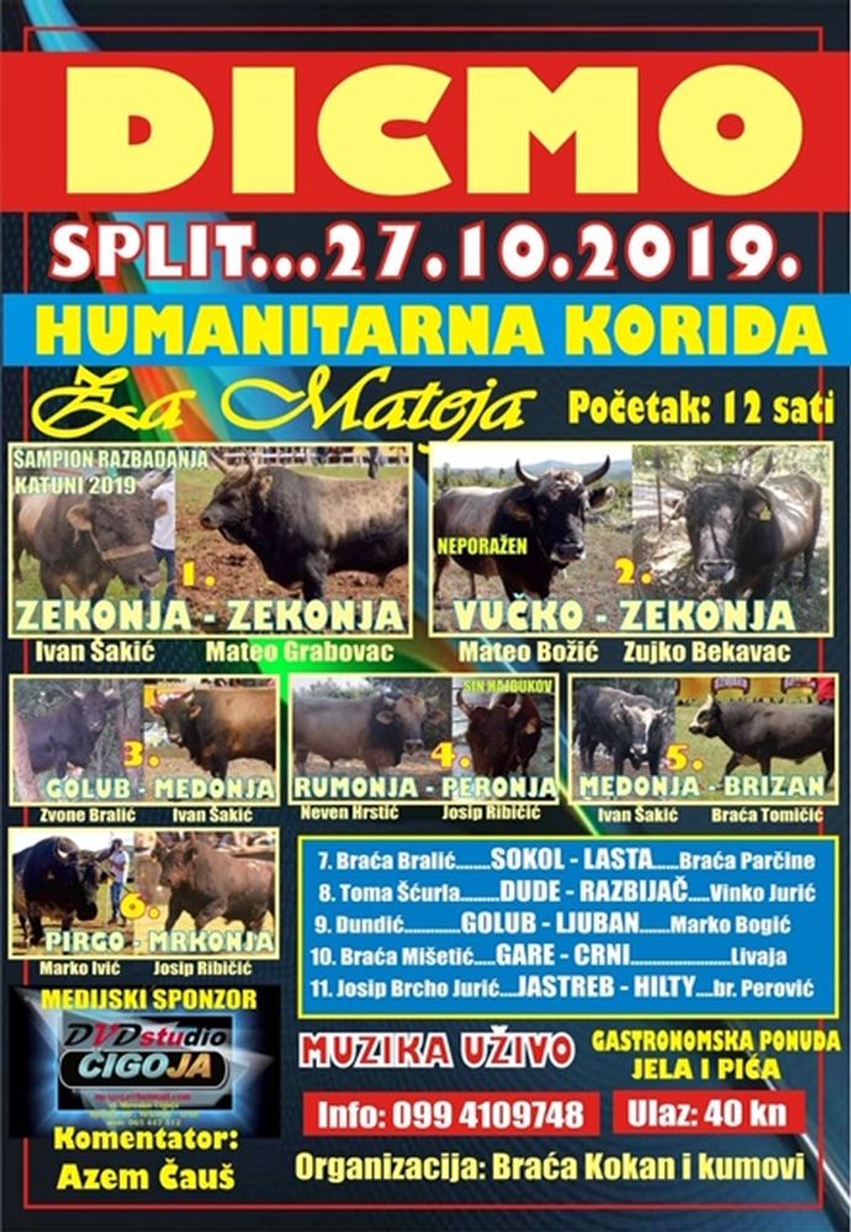 Humanitarna korida za Mateja u Dicmu
