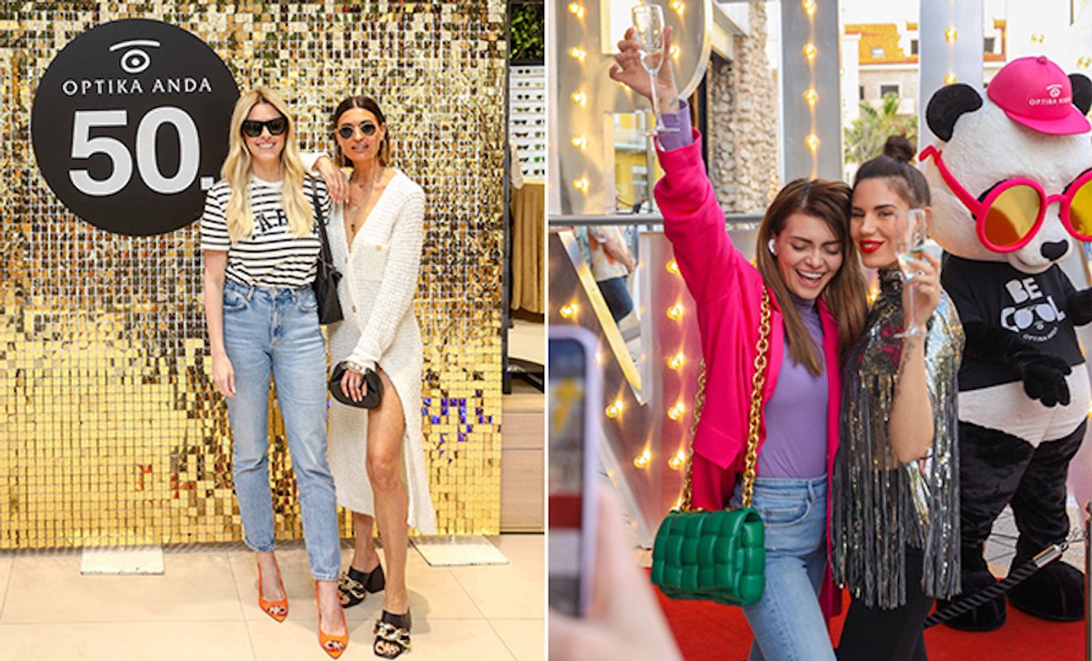 Petar Grašo i Tonči Huljić na svečanom eventu u čast otvorenja 50. poslovnice Optike Anda! 