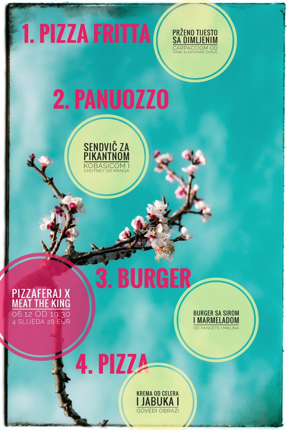 Četiri slijeda za 28 eura ove subote ekskluzivno u Pizzaferaja uz gostovanje Meat the Kinga