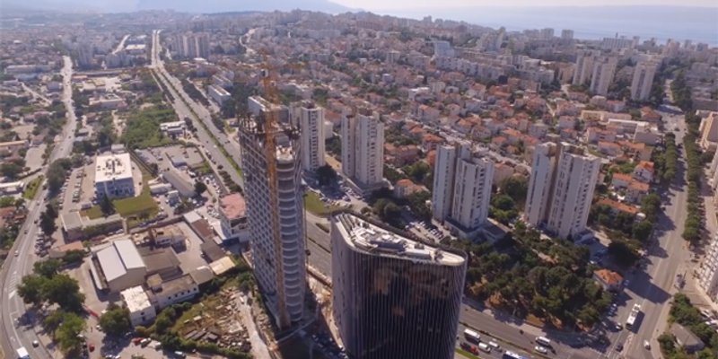 VIDEO Pogledajte kako izgleda pogled s buduće najviše zgrade u Hrvatskoj