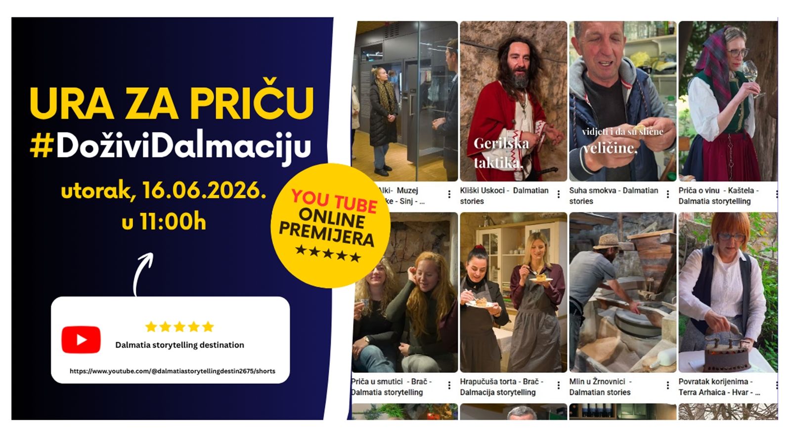 Premijera 33 nova promotivna videa: Županija kroz autentične priče poziva na doživljaj Dalmacije