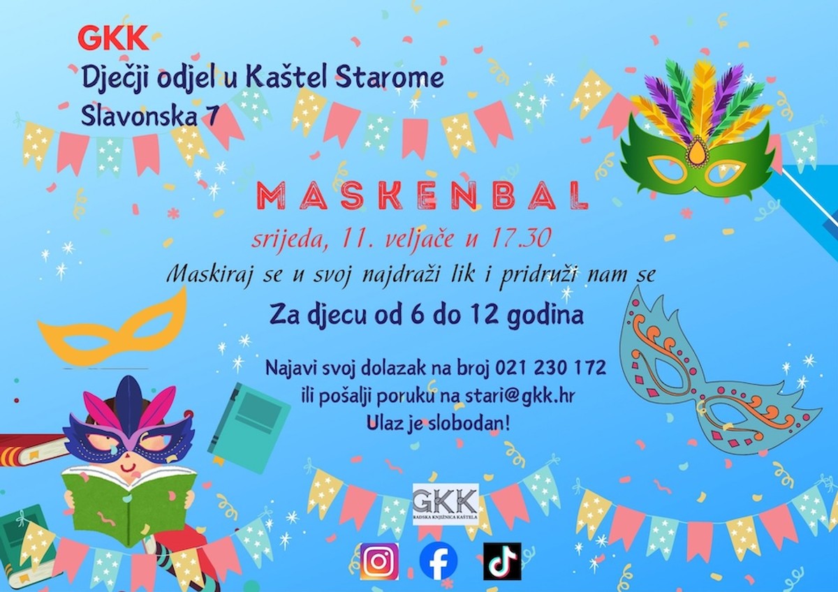 Maškare stižu u knjižnicu: Smijeh, igre i fritule za najmlađe Kaštelane