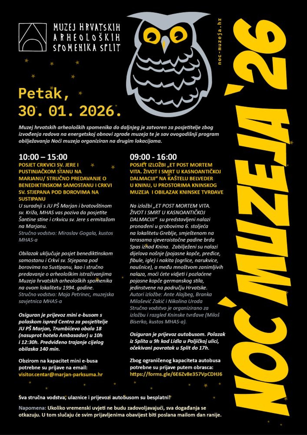 Splitski Muzej hrvatskih arheoloških spomenika do daljnjeg zatvoren, ali priprema zanimljive aktivnosti