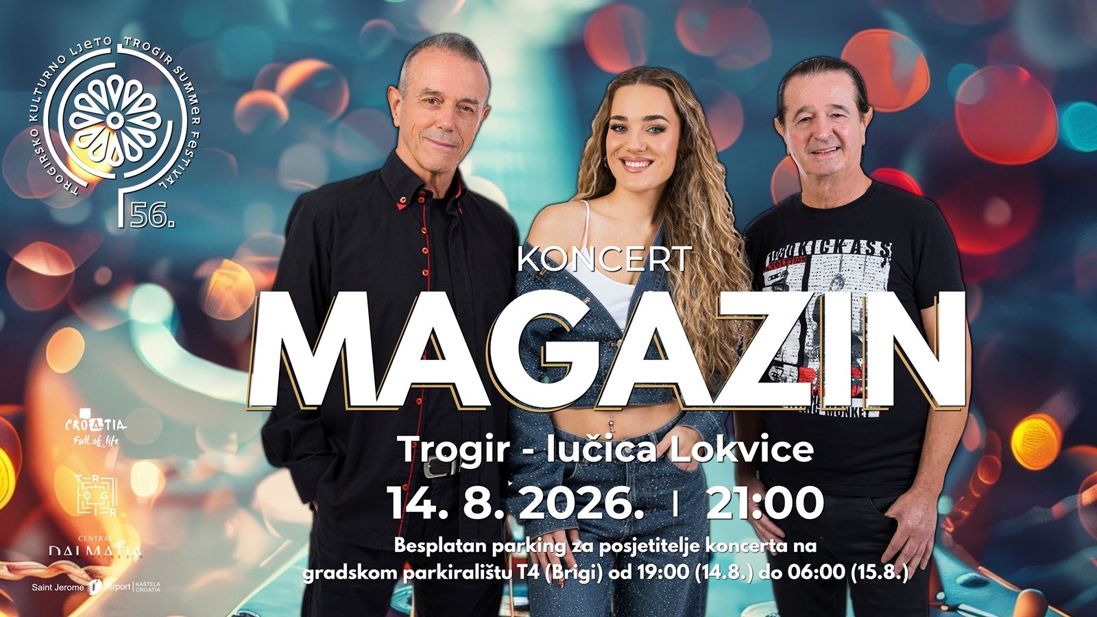 TROGIR VEČERAS PJEVA UZ MAGAZIN Ulaz sloboda, osiguran i besplatan parking