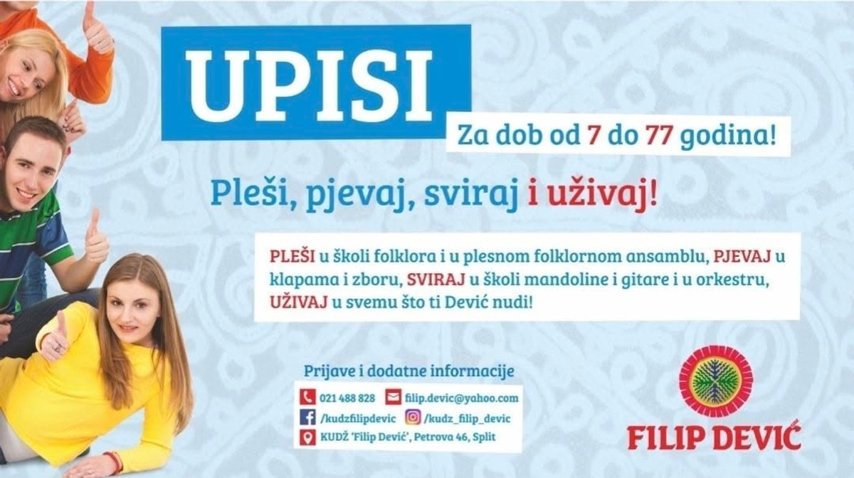 U tijeku upisi u sve sekcije Devića, za dob od 7 do 77