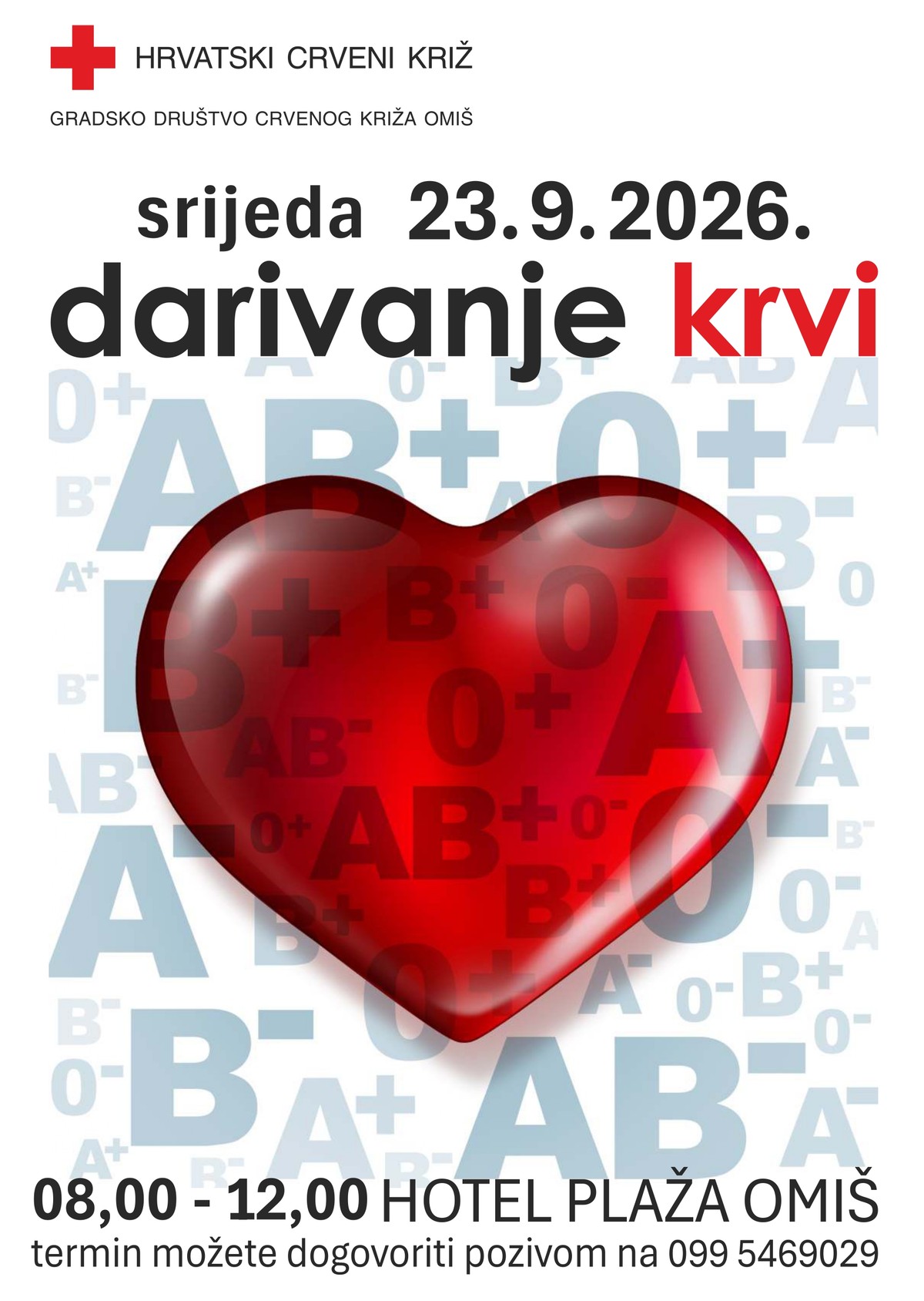 U Omišu u srijedu akcija darivanja krvi, evo tko se može odazvati