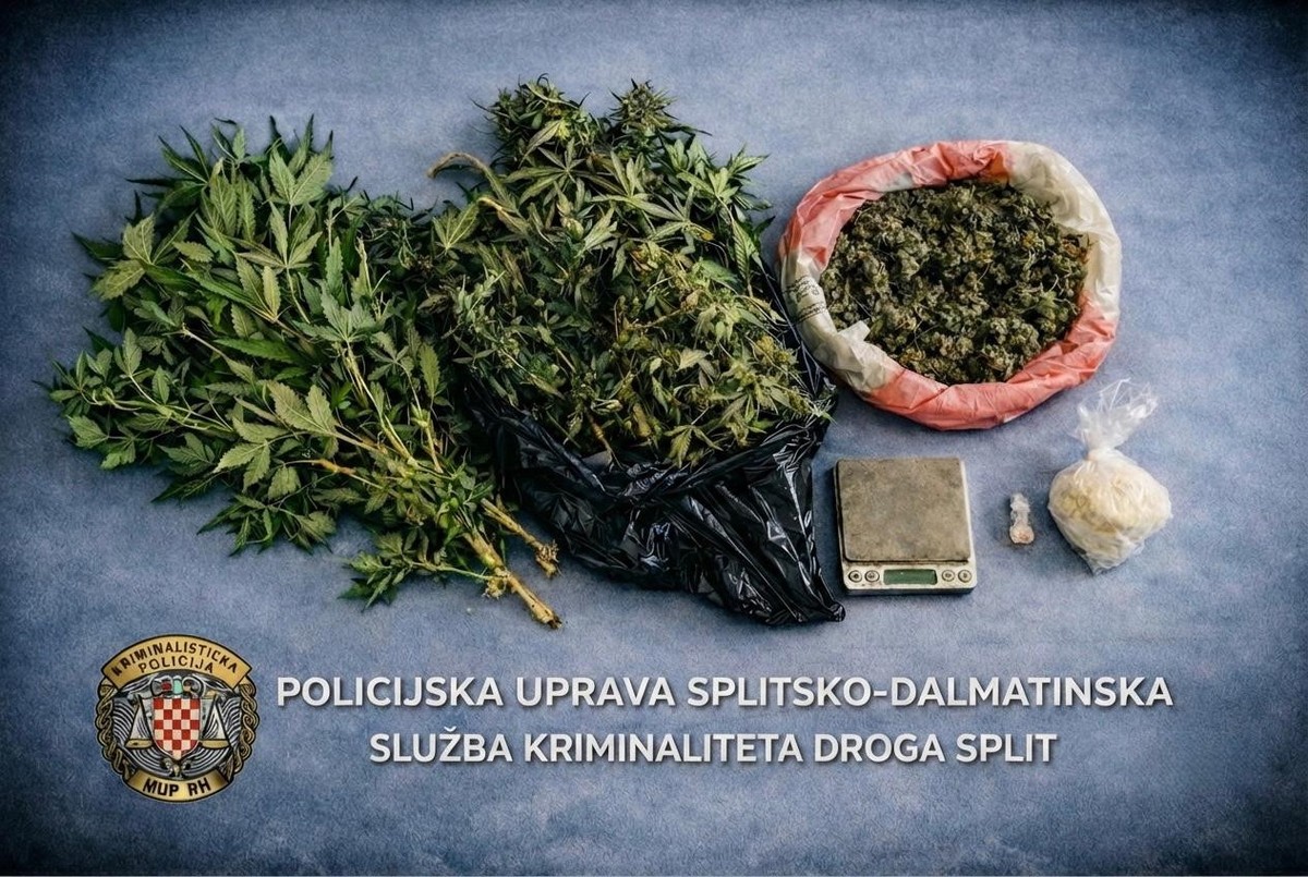 ŠOLTA Policija pronašla 'speed' i laboratorij za unutarnji uzgoj marihuane