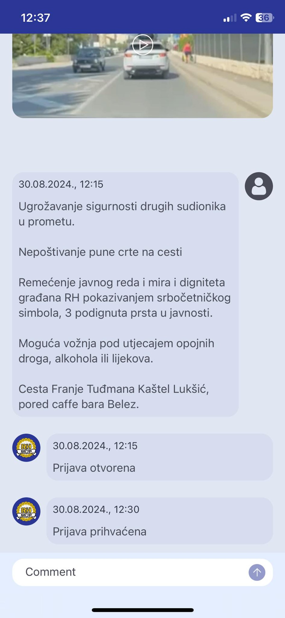 BRZA REAKCIJA Policija pronašla automobil iz kojeg su se pokazivala 'tri prsta'