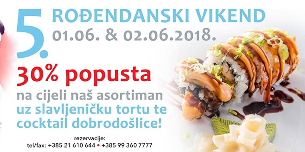 Adriatic Sushi & Oyster bar Split proslavio je sinoć peti rođendan