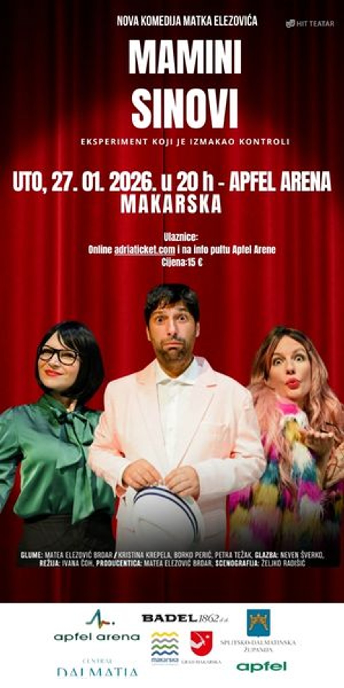 'Mamini sinovi' stižu u Apfel Arenu 27. siječnja u 20 sati!