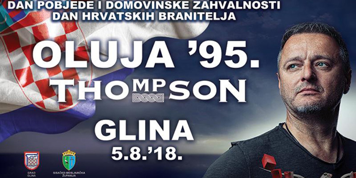 Thompson za Dan pobjede i domovinske zahvalnosti 5. kolovoza nastupa u Glini