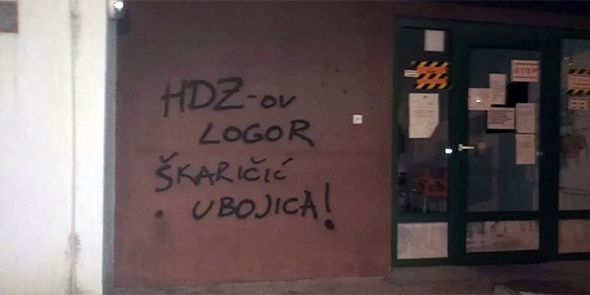 Uvredljivi grafit osvanuo na Domu za starije i nemoćne u Vukovarskoj