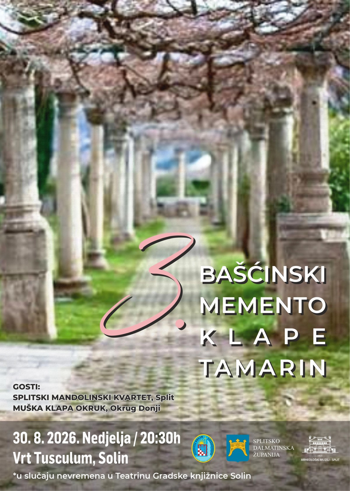 Dalmatinska pjesma ponovno osvaja Solin: Klapa Tamarin priprema 'Bašćinski memento'
