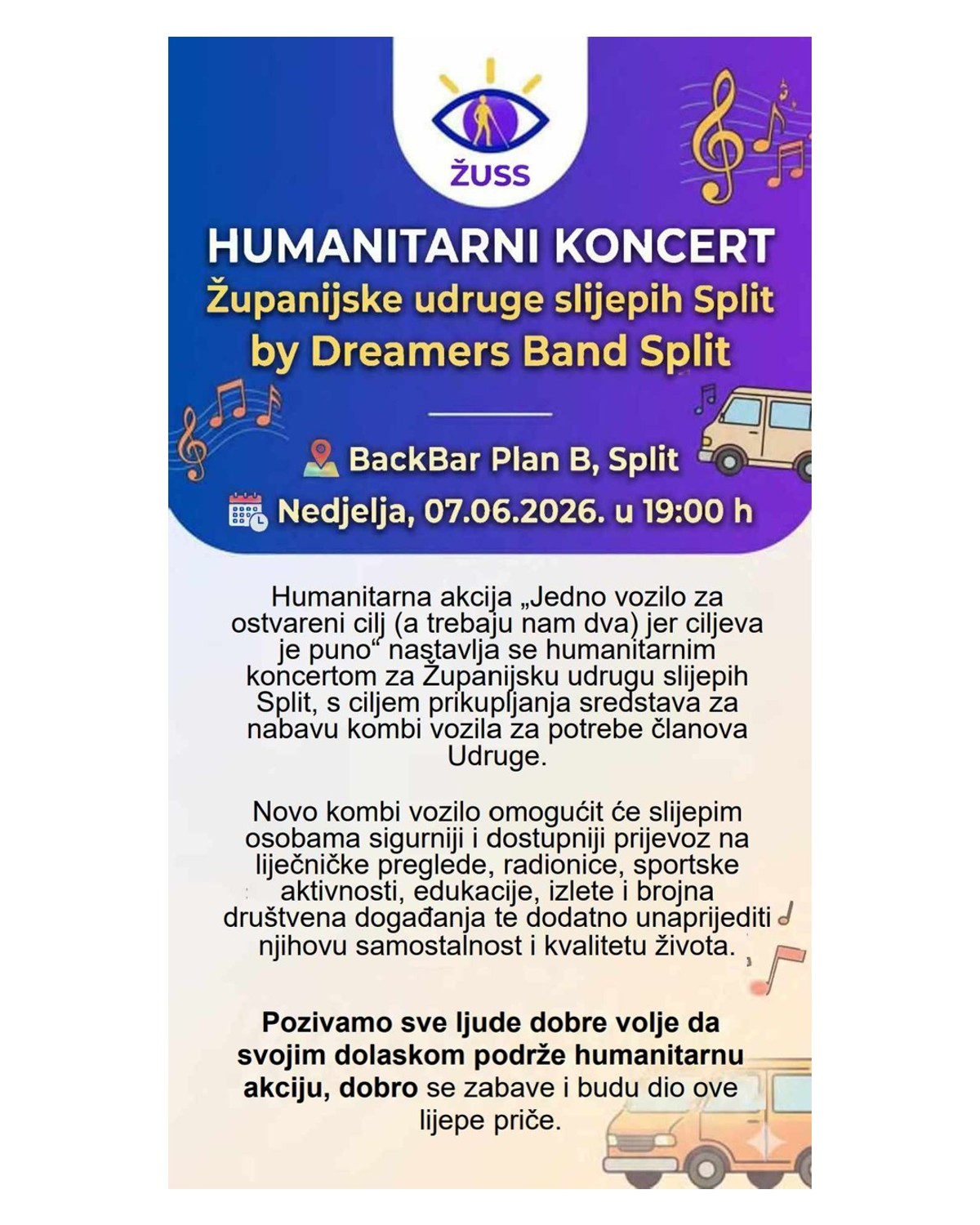 Županijska udruga slijepih Split nastavlja s humanitarnom akcijom