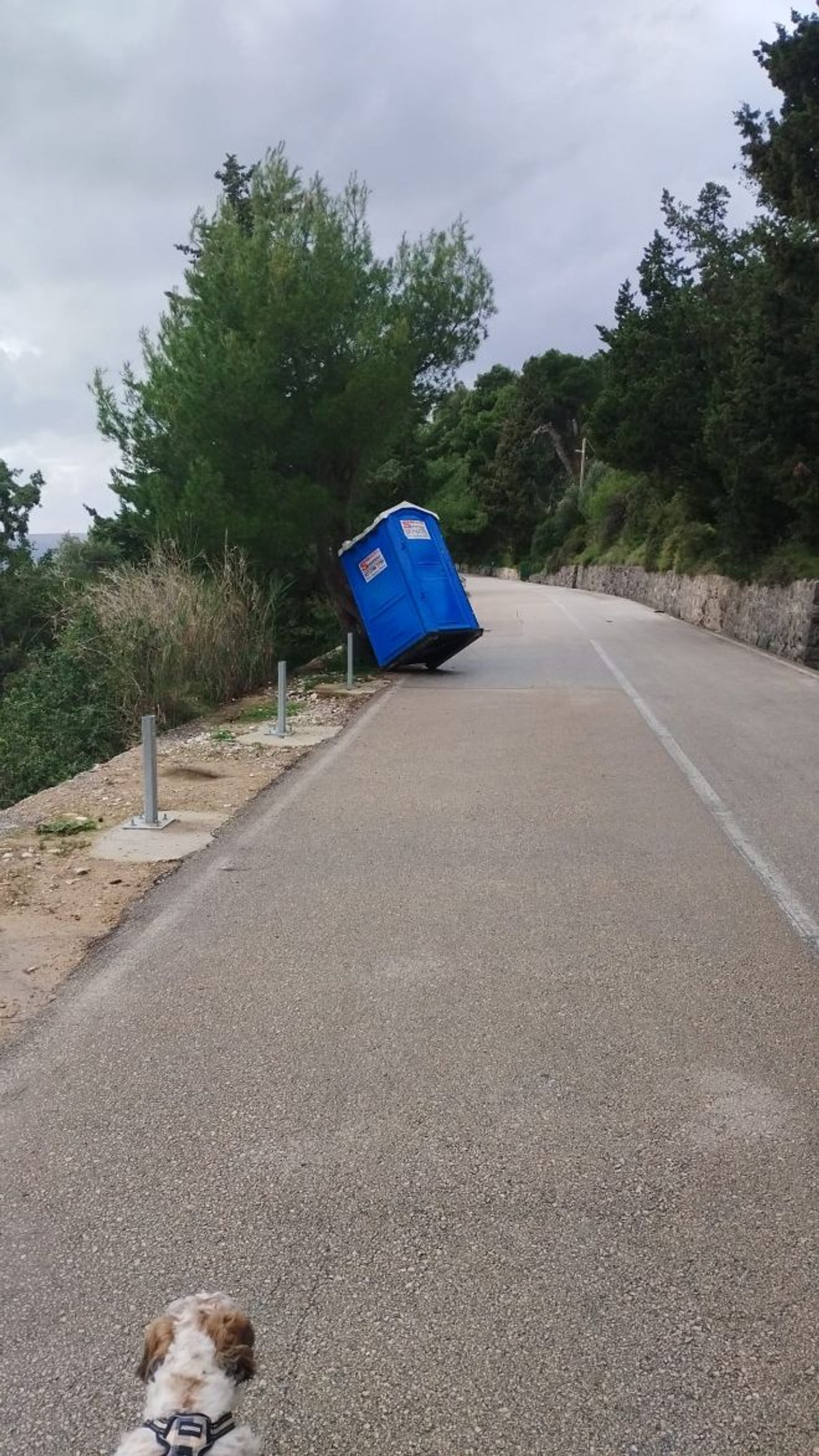 FOTO-UBOD Neobična prepreka na marjanskoj prometnici