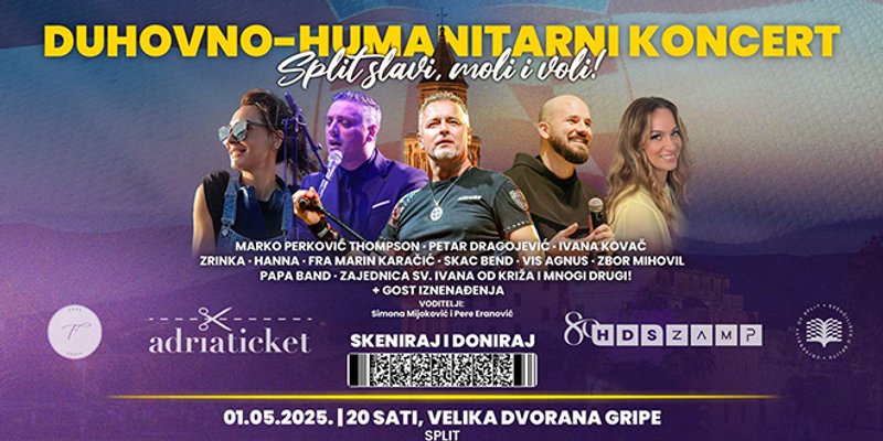 Veliki interes za koncert 'Split slavi, moli i voli' - više od pola ulaznica za tribinu već rasprodano!