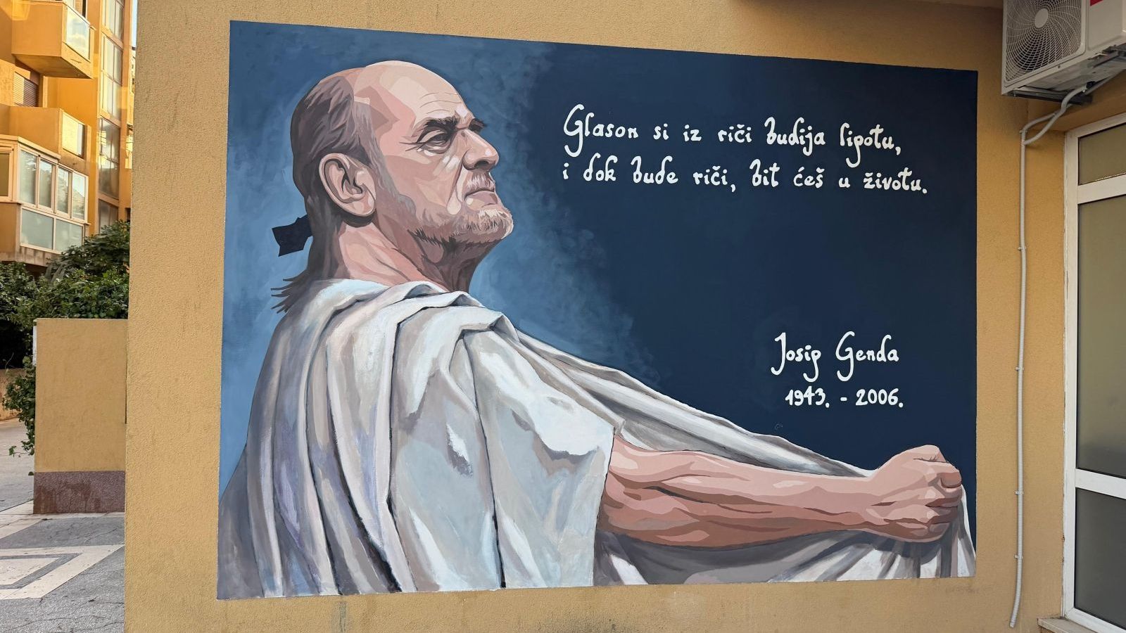 FOTO/VIDEO 'Nacionalnom prvaku i dragom susjedu': Mural u čast Josipa Gende na Mertojaku