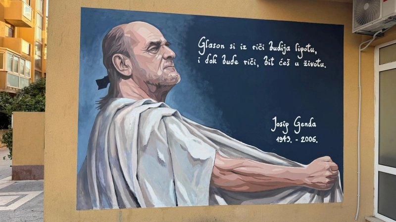 FOTO/VIDEO 'Nacionalnom prvaku i dragom susjedu': Mural u čast Josipa Gende na Mertojaku
