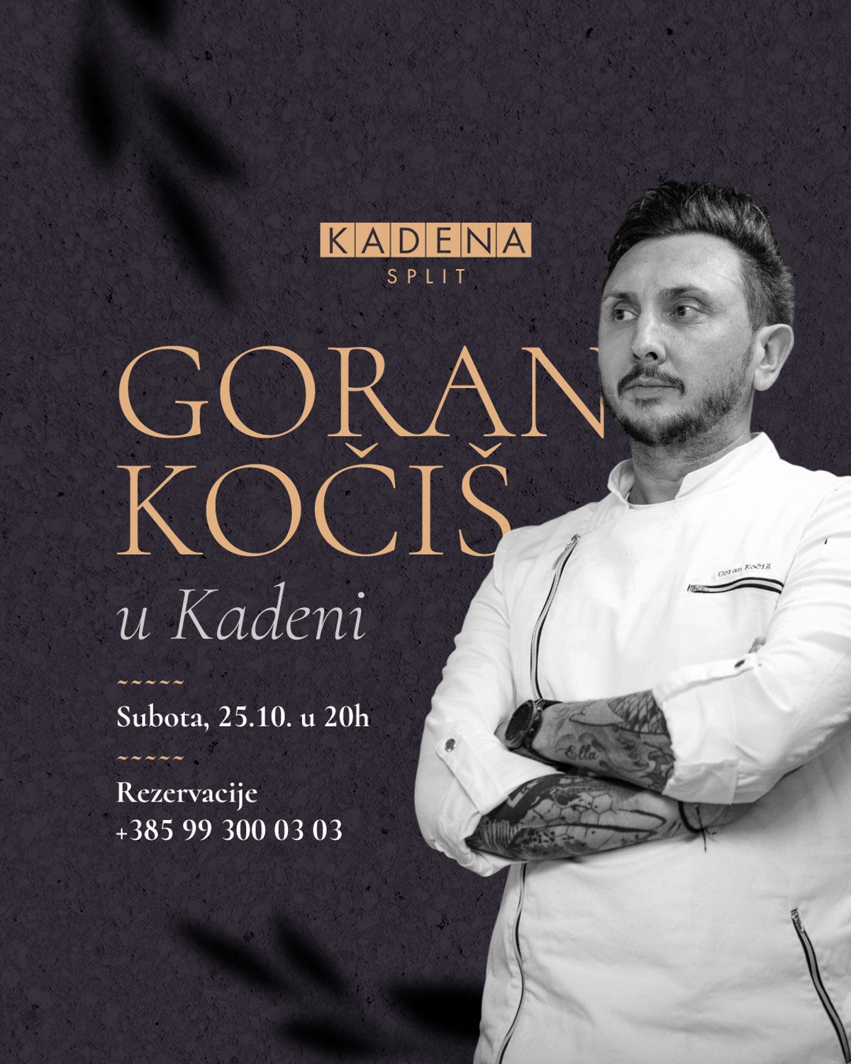 Goran Kočiš donosi gastronomski spektakl u splitsku Kadenu