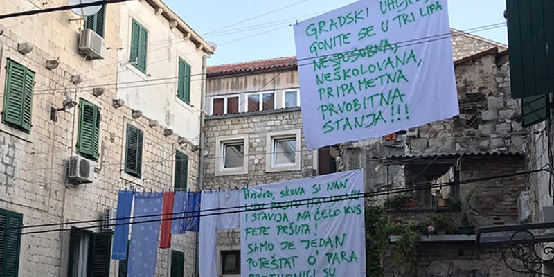 FOTOGALERIJA Getani napravili novi performans: 'Njihove šporke mudante ćemo svako malo vješati o naše tiramole'