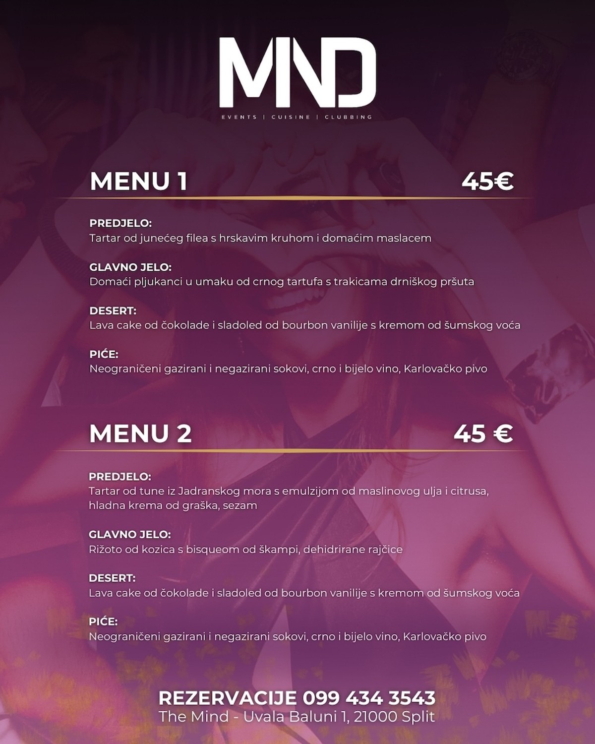 Proslavite Dan žena uz ekskluzivnu večeru i glazbu uživo - The Mind vas poziva!