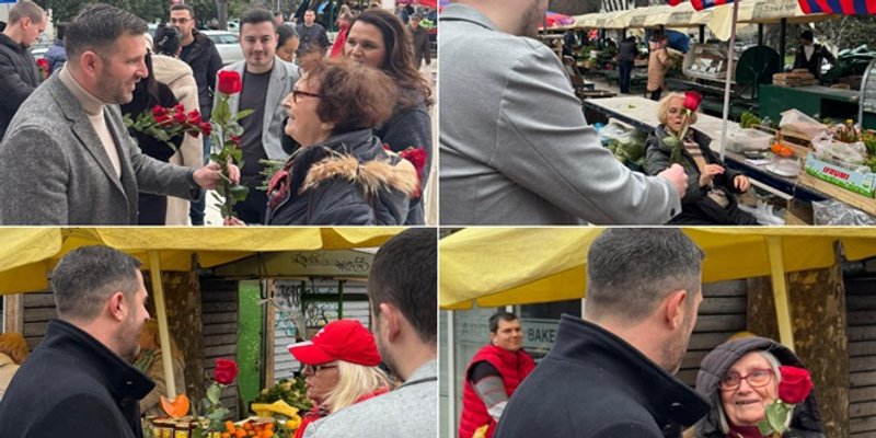 Splitski HDZ-ovi iznenadili Splićanke crvenim ružama