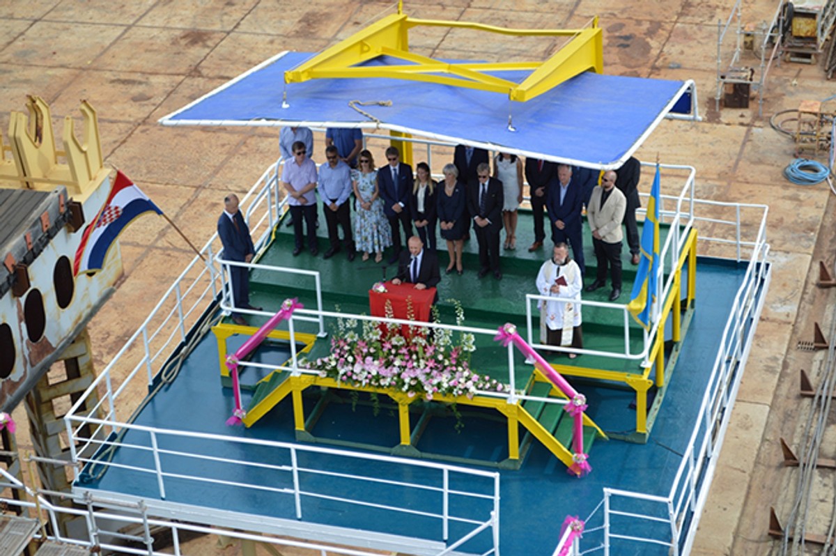 Svečanost u Brodosplitu: Porinut najveći jedrenjak na svijetu, predviđen je i za plovidbu Arktikom i Antarktikom