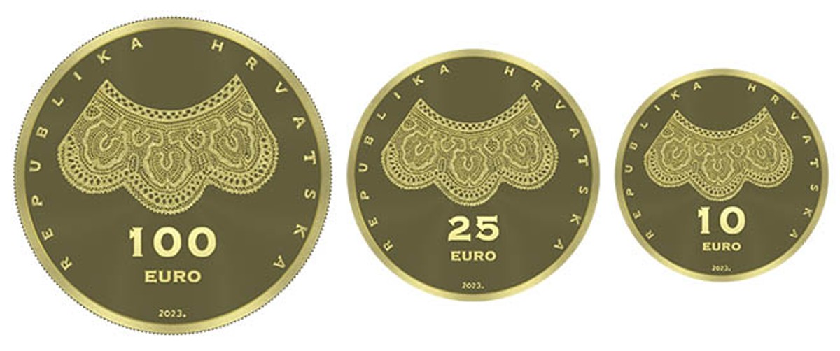 Hrvatska čipka na zlatnicima 