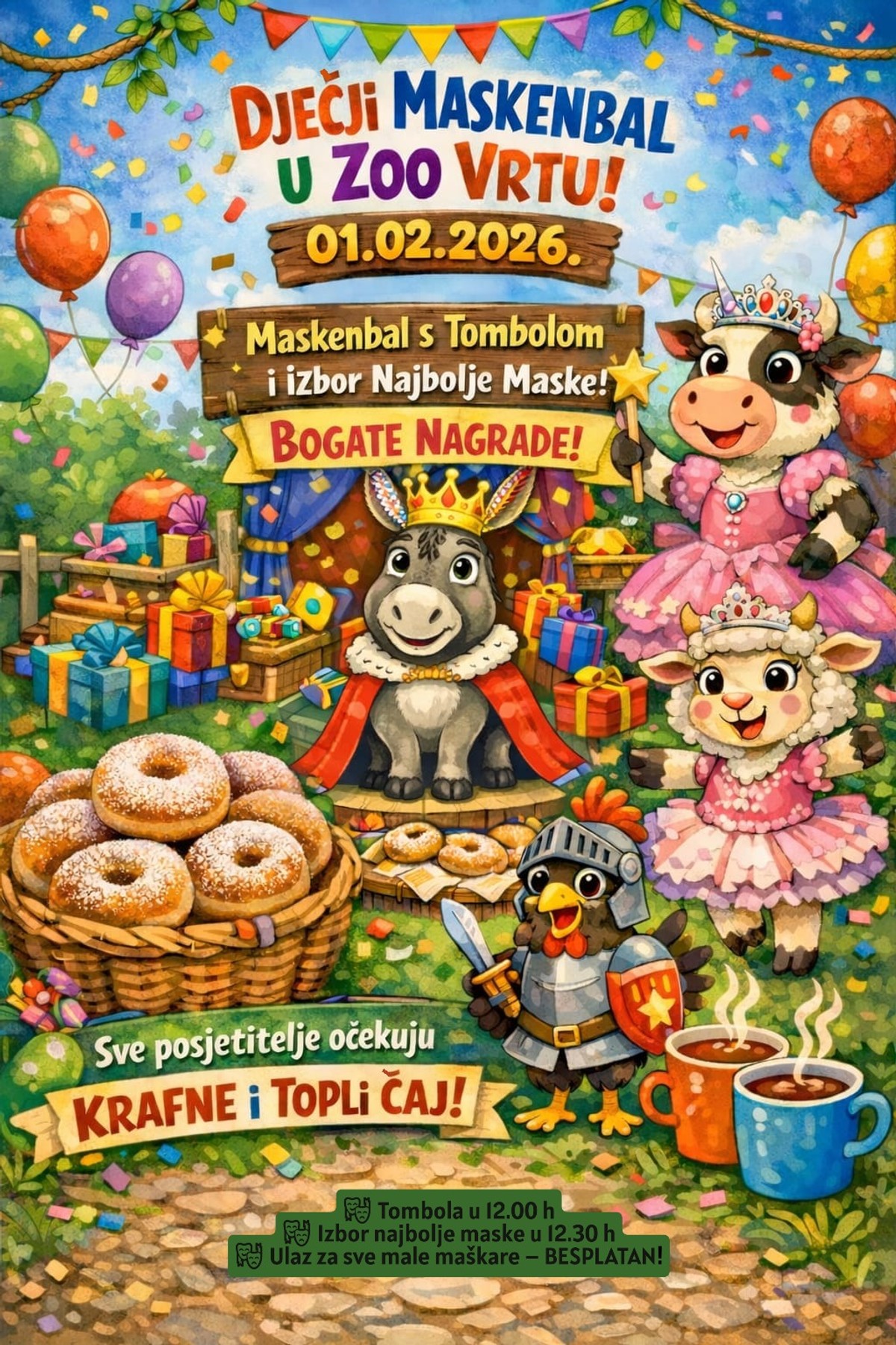 Dječji maskenbal u Zoo vrtu Split
